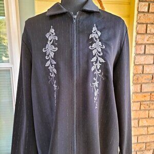 Vintage Gepetto women's Bomber Jacket black size M